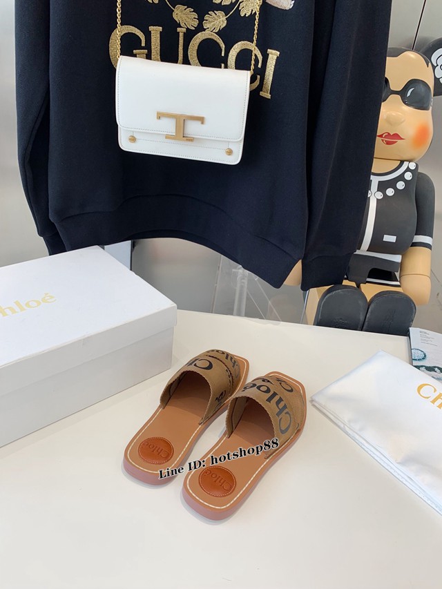 Chloe克洛伊2022春夏最新款拖鞋女士涼拖鞋 dx3639